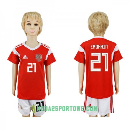 Koszulka Rosja Erokhin 21 Dziecięcy Mistrzostwa Świata 2018 Domowe Stroje Piłkarskie